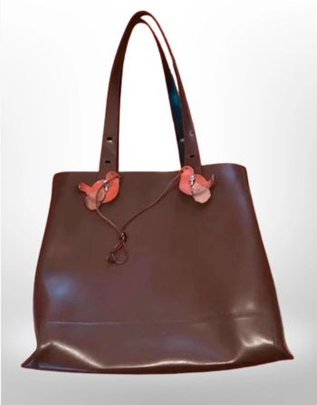 🔆 Chic et neuf sac Lamarthe brun cuir L37,5 x H31 cm et 56 cm avec lanière P 12cm