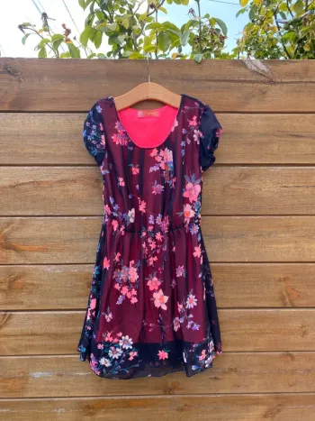 Robe été fleurs multicolor p’tit momes fille 8 ans