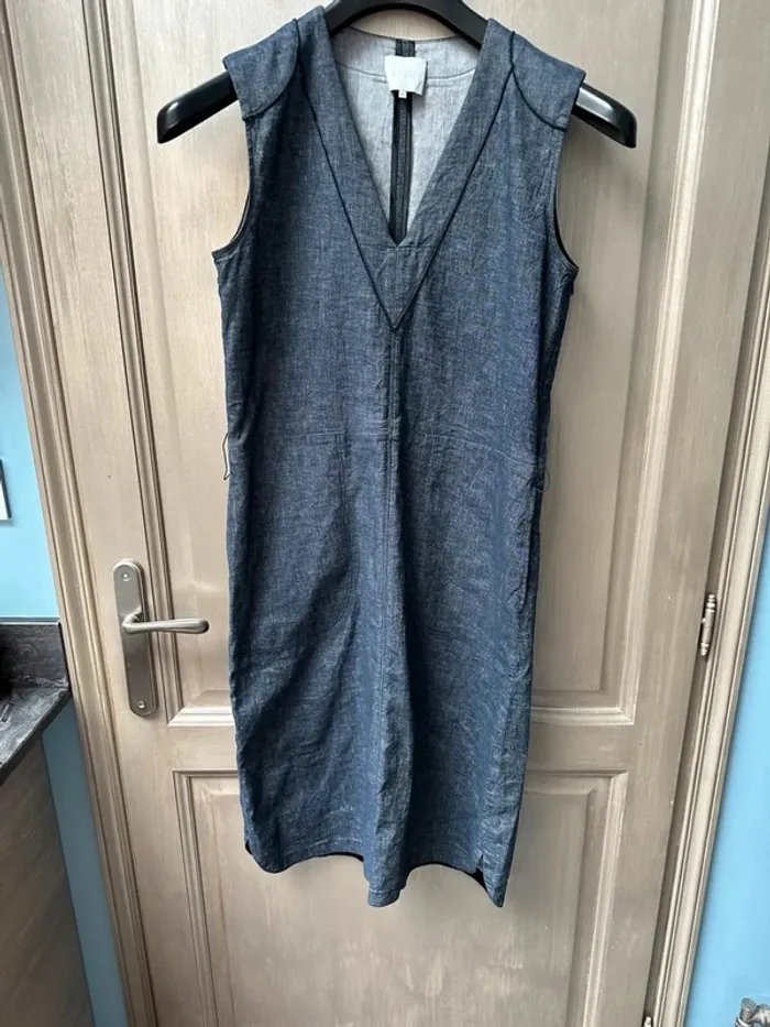 Robe bleu longue en lin Ginger 38 - photo numéro 2