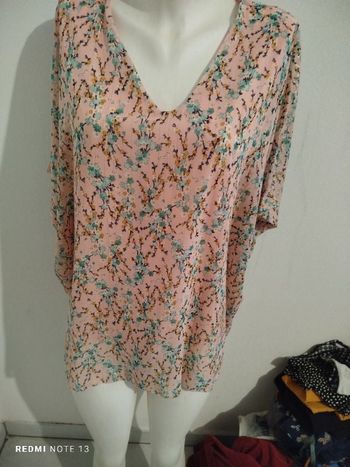 #kytietailleuniquefemme. Chemise blouse manche courte taille unique