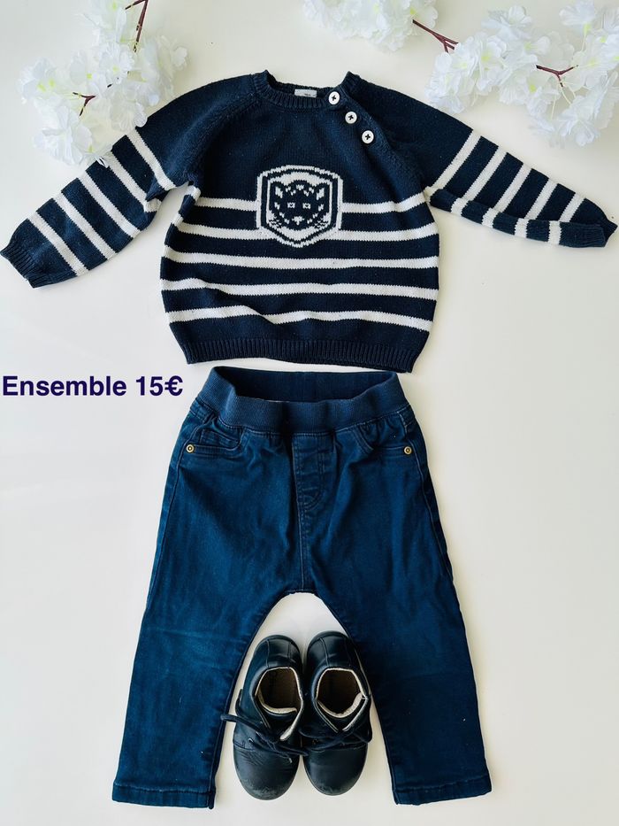 Ensemble hivernal 3 pièces pull-pantalon-chaussures