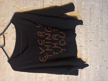 Pull Femme Noir et Marron Taille M