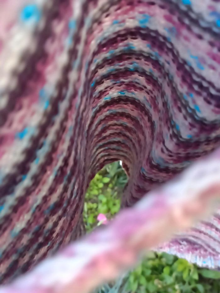 Pull tricot rayures rose violet et bleu - photo numéro 8