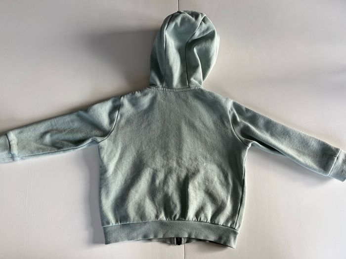 Sweat zippé vert clair à capuche 4 ans - photo numéro 2