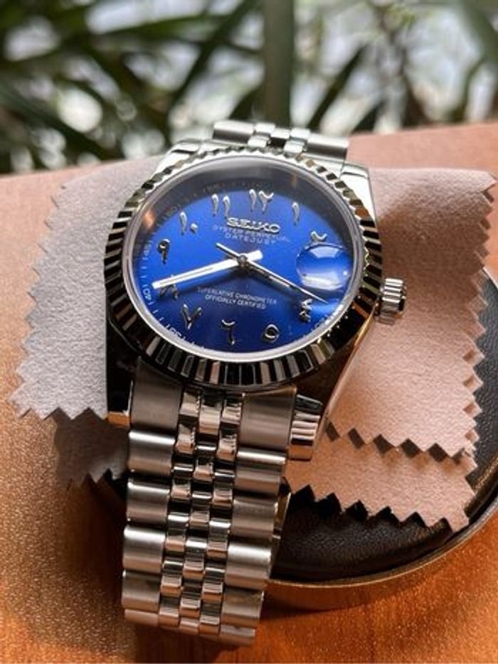 Seiko mod arabic dial bleu foncé - photo numéro 2