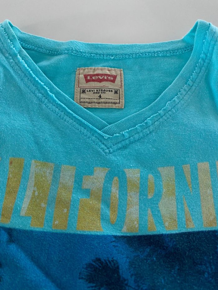 Tee shirt bleu palmier Levi’s 4 ans - photo numéro 6