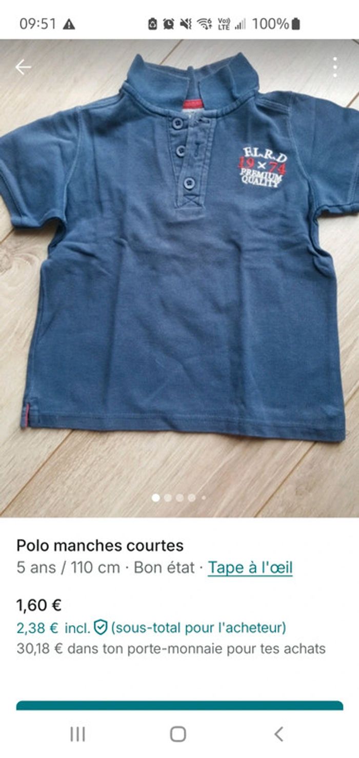 Lot 6 t shirts manches courtes - photo numéro 2