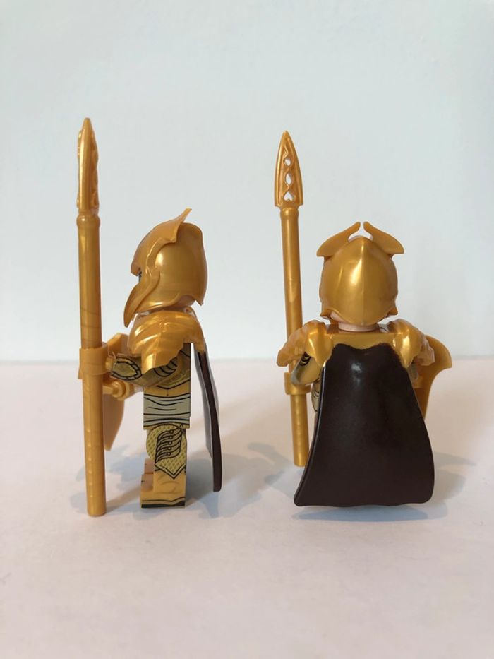 Figurine type lego 3 soldats elfes. le seigneur des anneaux - photo numéro 3
