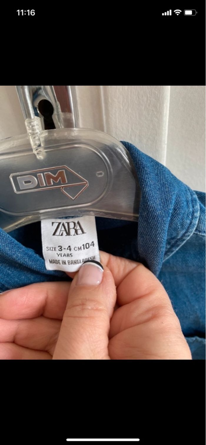 Chemise jean Zara 4 ans - photo numéro 3