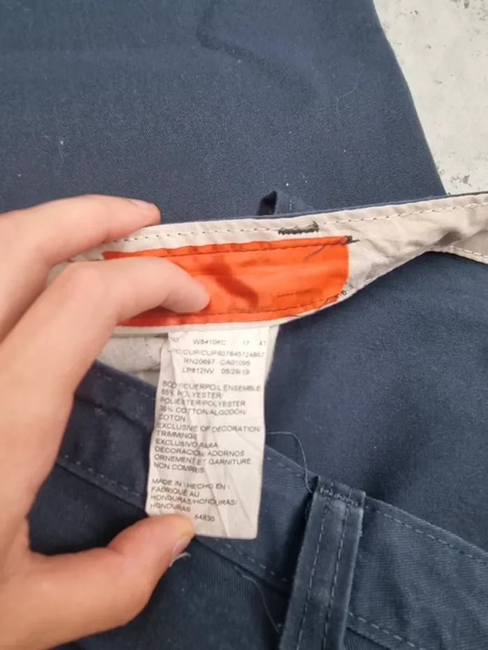 Chino oversize Dickies bleu marine – Taille 54x30 Hommes (mesures en photos) - photo numéro 5