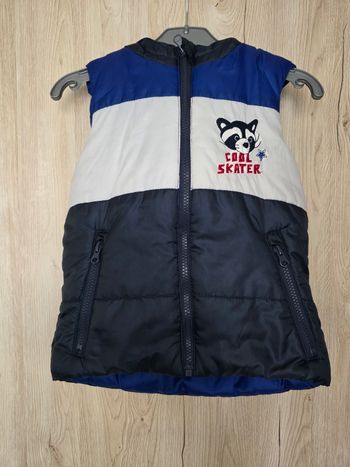 DOUDOUNE À CAPUCHE SANS MANCHE GARÇON 4/5ANS MARQUE LUPILU