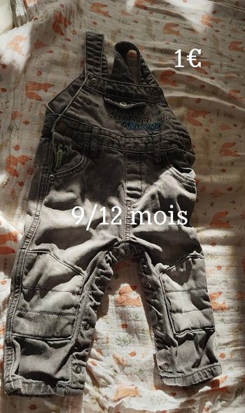 Salopette a pression 9/12 mois