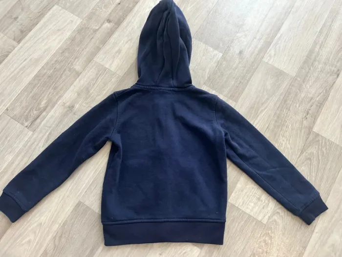 Gilet à capuche bleu marine garçon taille 4-5 ans tex - photo numéro 4
