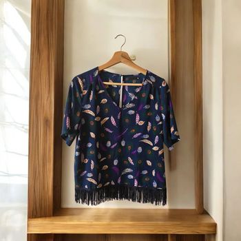 blouses manches courte Edji marine taille M