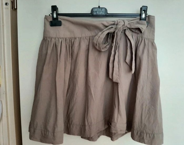 Jupe beige en coton