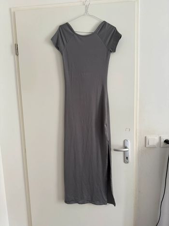 Robe moulante longue dos nu gris shein
