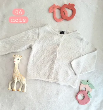 Gilet fin blanc 06mois