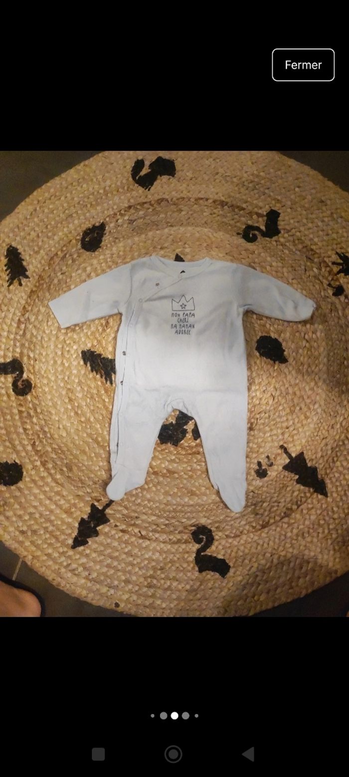 Lot de 7 pyjamas en velours 3 mois - photo numéro 4