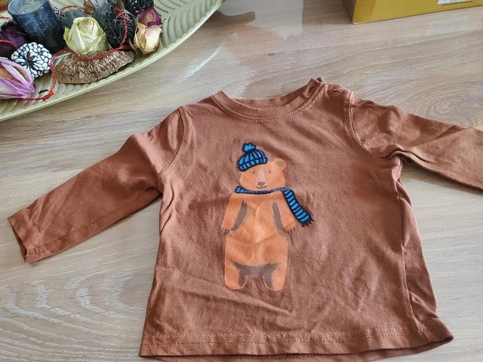 Tee-shirt manches longues gemo 6 mois - photo numéro 2