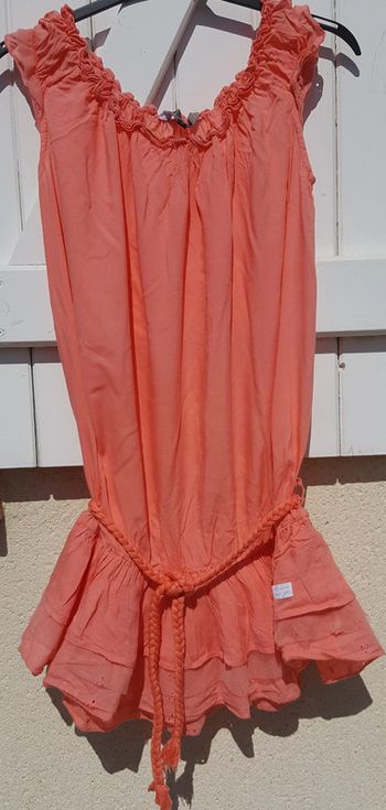 Joli haut B-Karo corail taille M
