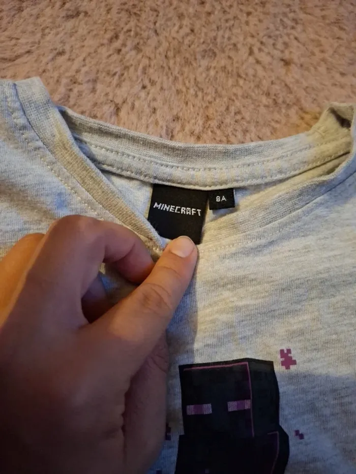 Tshirt minecraft taille 8 ans - photo numéro 3