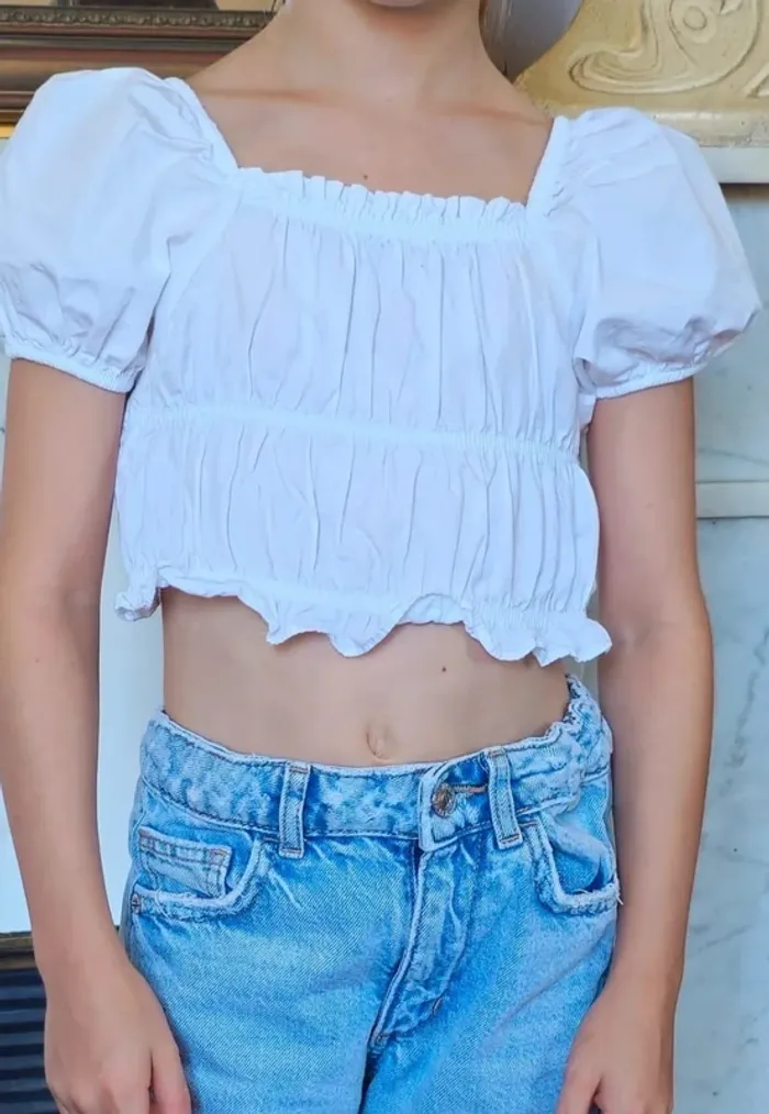 Top blanc zara 6 ans
