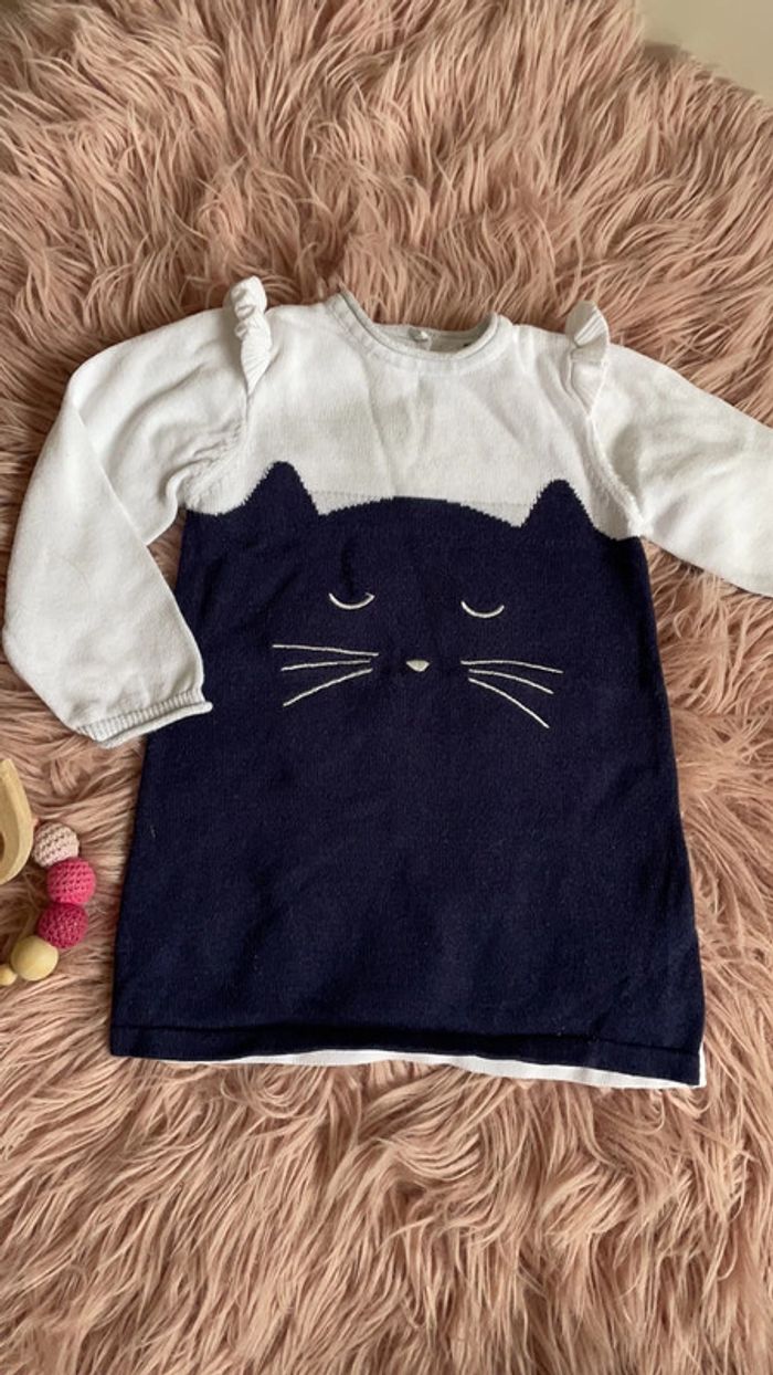 Robe chat 6/9 mois 3 pommes