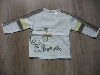 TEE SHIRT ML BLEU CIEL BÉBÉ GARÇON "KITCHOUN by KIABI" - 18 mois - n°01