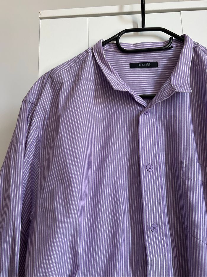 Chemise violette à rayures Homme Dunnes Taille 42 - photo numéro 3