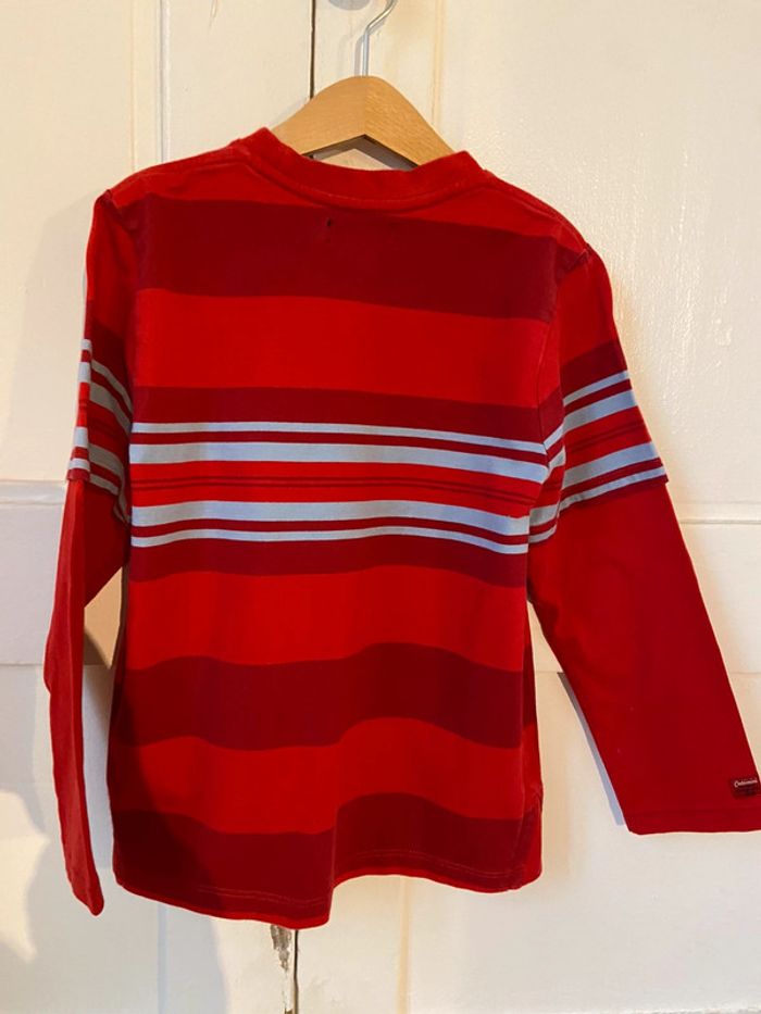 Tee-shirt manches longues rouge Catimini 8 ans - photo numéro 2