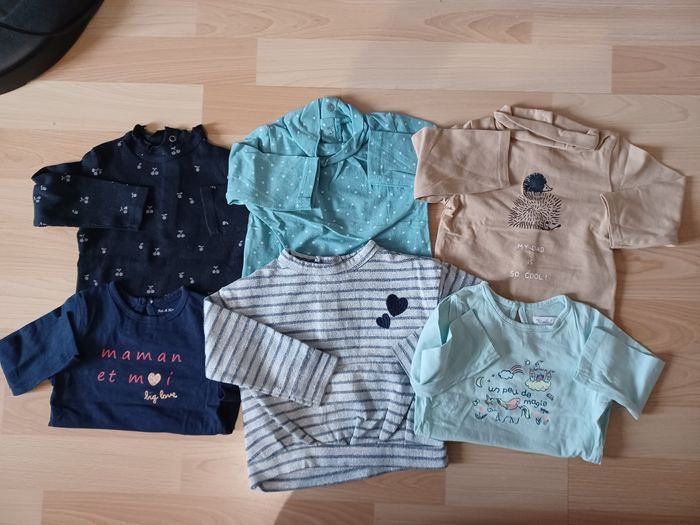 Lot 6 t-shirts manches longues