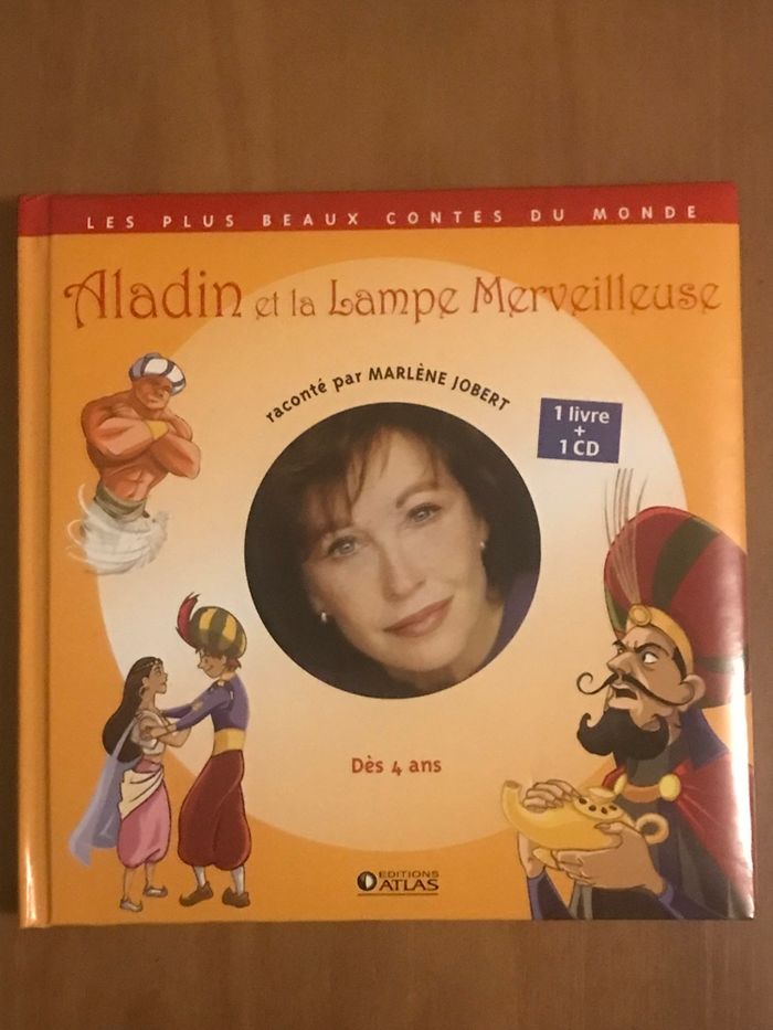 Livre + CD Aladin et la Lampe Merveilleuse Éditions Atlas 4 ans