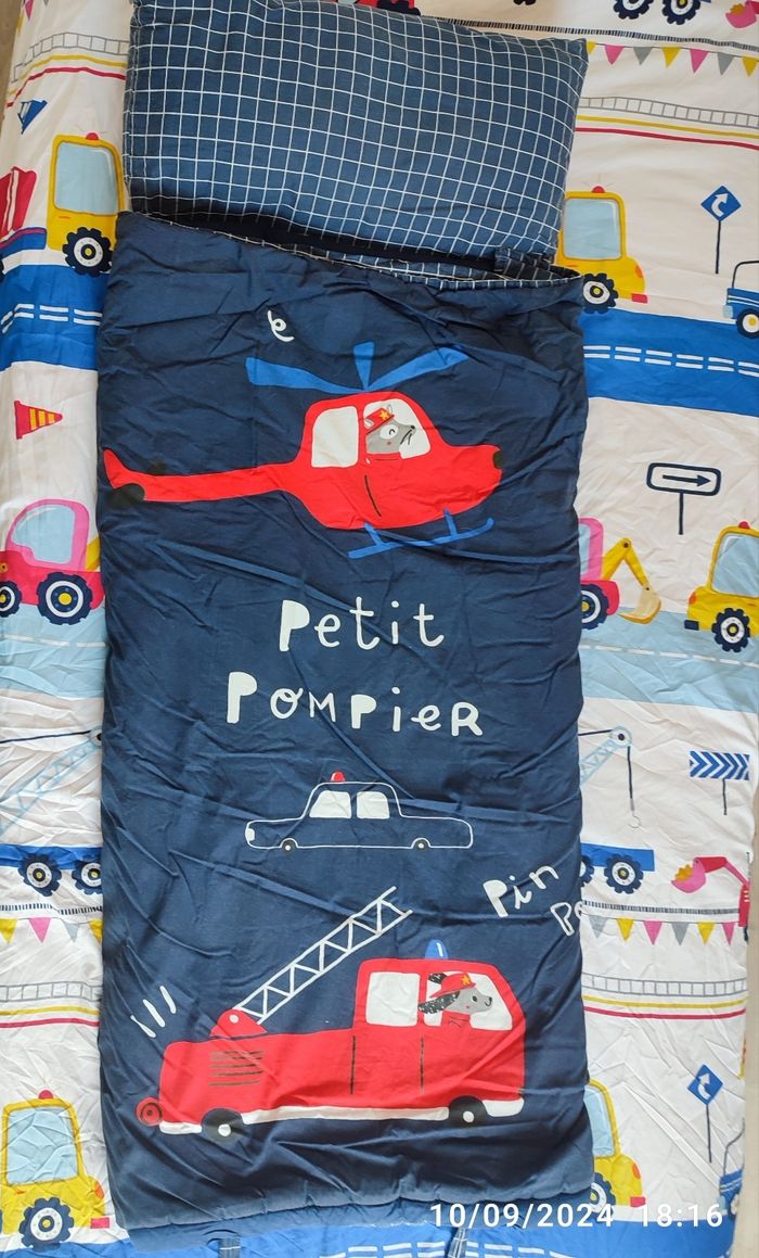 SB69 Coussin Camion Pompier Personnalisé Prénom, Coussin