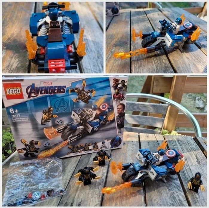 Lego Marvel Avengers 76123, Captain America, complet avec boîte