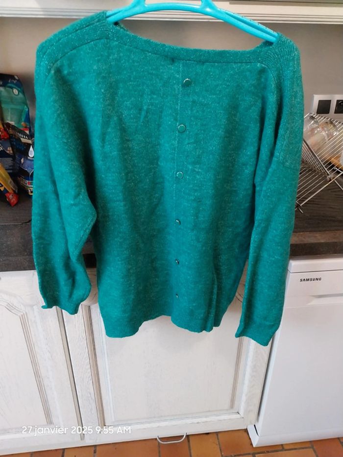 Pull manches longues - vert lagon - taille 5 - Armand Thiery - photo numéro 10