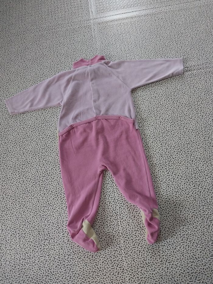 Pyjama velours bébé fille 18 mois – thème “Little Princess” château brodé - photo numéro 5