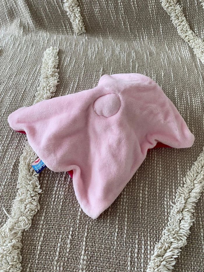 Peluche doudou plat 19cm sucre d’orge vache girafe cheval rose très bon état - photo numéro 3