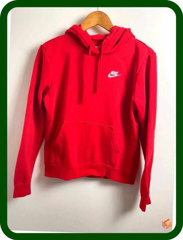Sweat Nike Femme capuche – Taille S – Rouge vif – très bon état