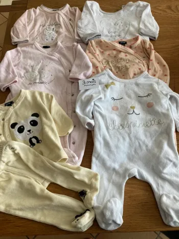 Lot pyjama 3 mois fille
