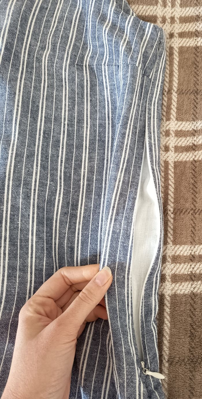 👗 Robe Droite à Rayures Bleu & Blanches - Taille 38 / Grain de Malice - photo numéro 6