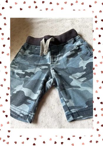 Short camouflage bleu 3 ans