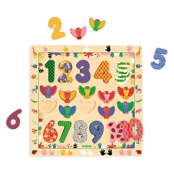 PUZZLES EDUCATIFS BOIS : 1 - 10 - Djeco puzzle en bois NEUF