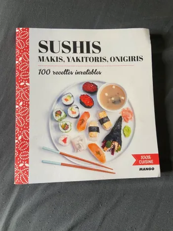 Livre de cuisine sushis makis yakitoris onigris
