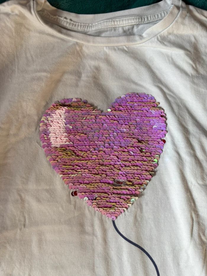 T-shirt ballon sequins 8 ans - photo numéro 3