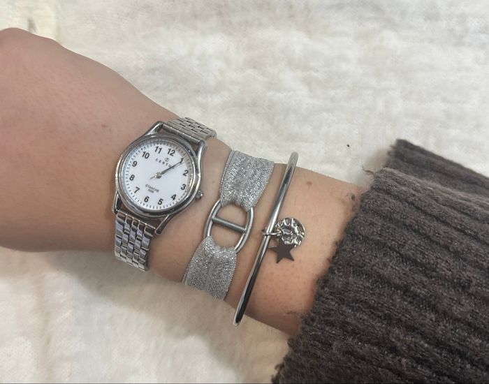 Jonc petite étoile argenté