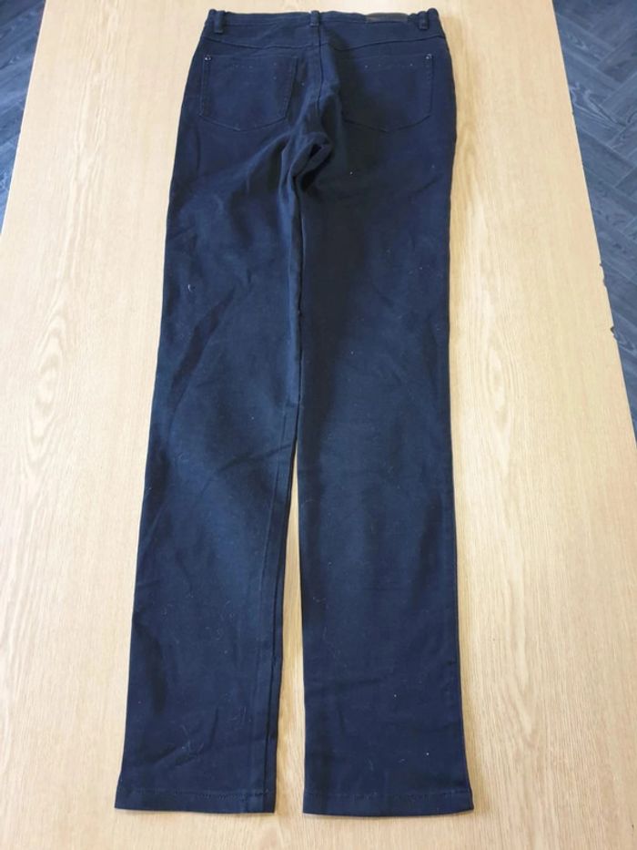 Pantalon en toile femme Carla Simoni T36 long 104cm noir - photo numéro 2