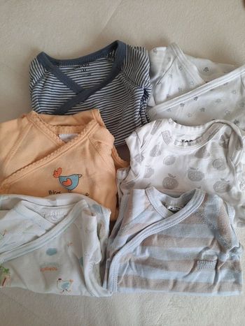 Lot de 6 bodys manches longues