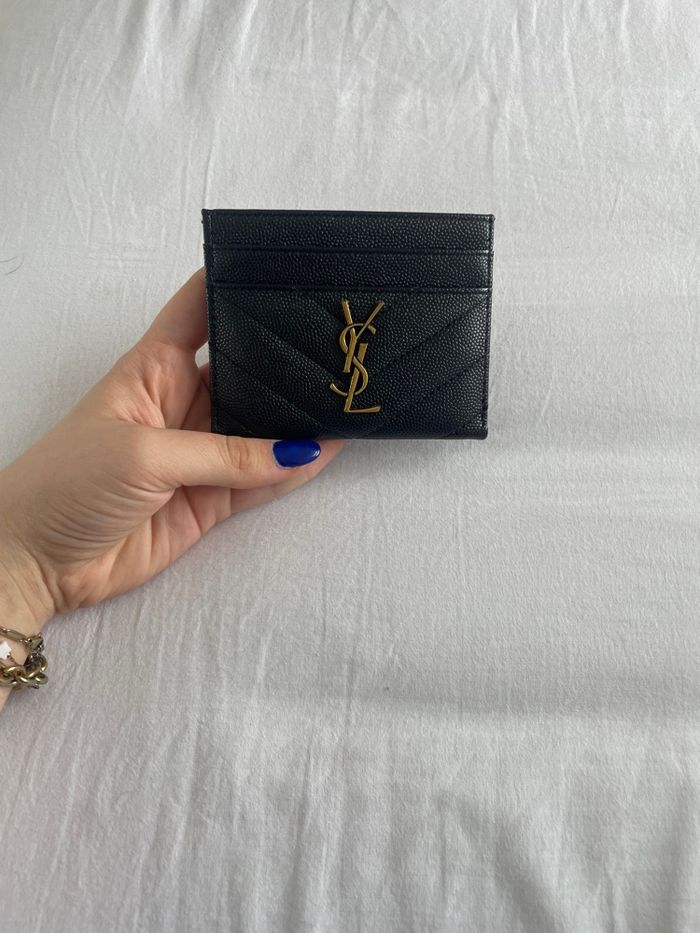 Porte carte Ysl dorée - photo numéro 2
