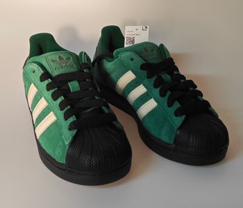Adidas Superstar II Suede Vert & Noir – T.40 NEUVES