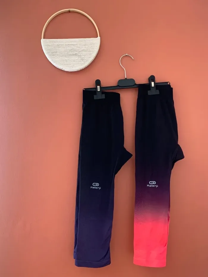Lot 2 leggings sport enfant Kalenji – 8/10 ans